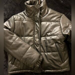 Bomber Faux Leather Jacket